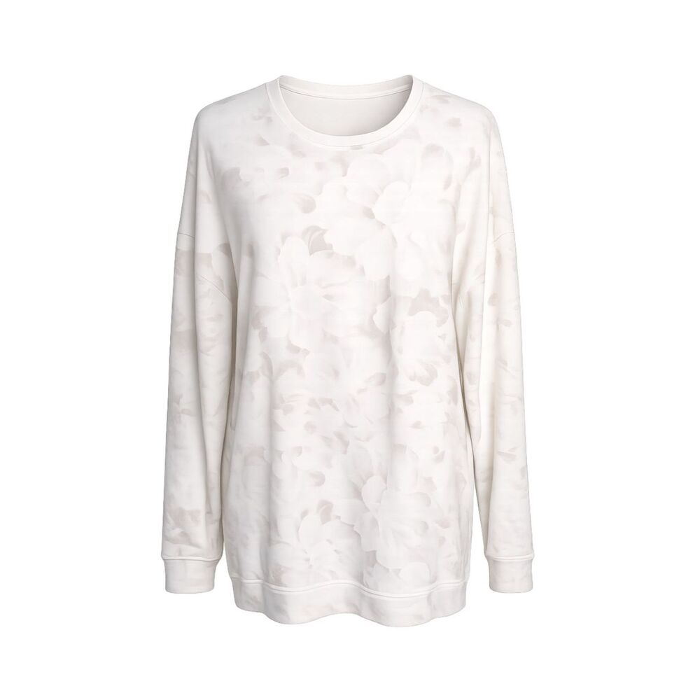 ATHLETA BALANCE COLLECTION FLORAL PRINT SUPER SOFT SWEATSHIRT SZ. LARGE TALL